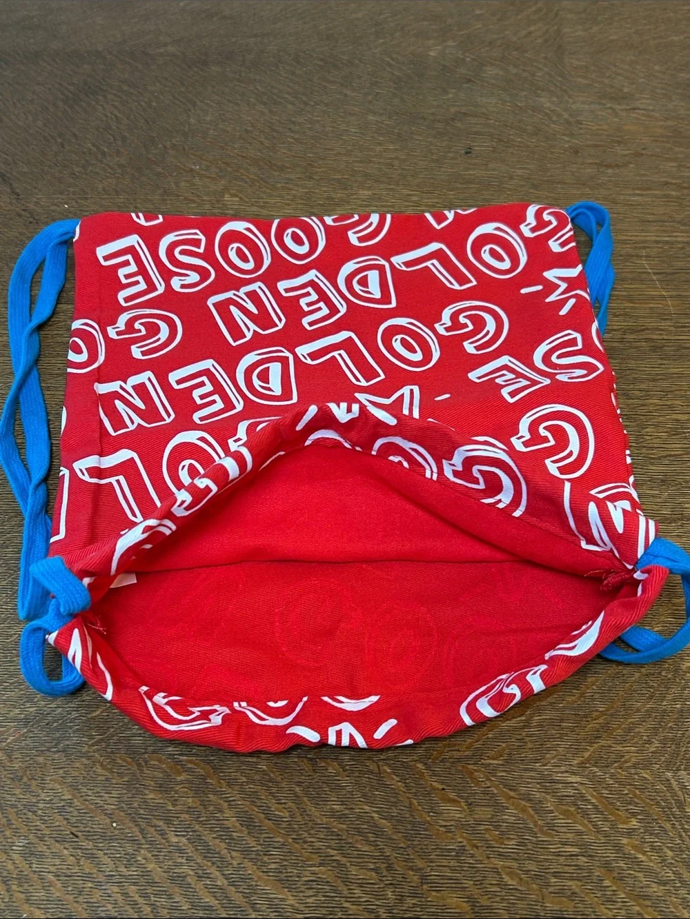 Golden Goose Red White Blue Baby Shoe Dust Bag Drawstring Backpack Bag